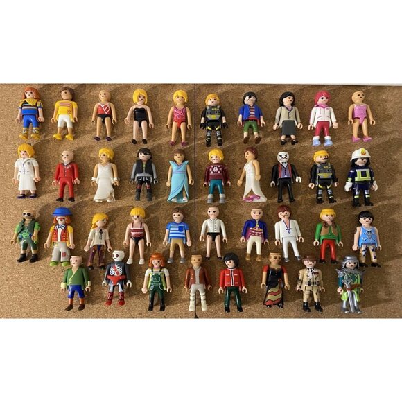 Playmobil 2000's  - 38 Geobra Mini Figure Lot - Picture 1 of 4